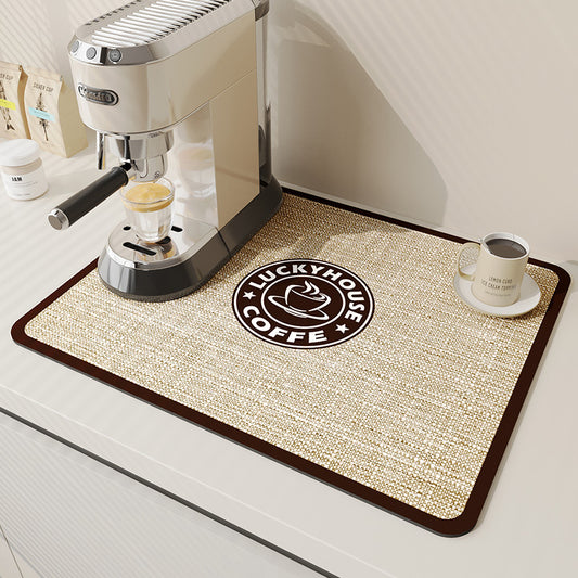 Coffee machine drain pad absorbent mat kitchen bowl bar water cup drying pad table tabletop wash-free