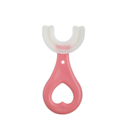 Children's U-shaped toothbrush manual infant baby 2-3-6-12 years old and above u-shaped mouth with soft bristle brushing artifact
