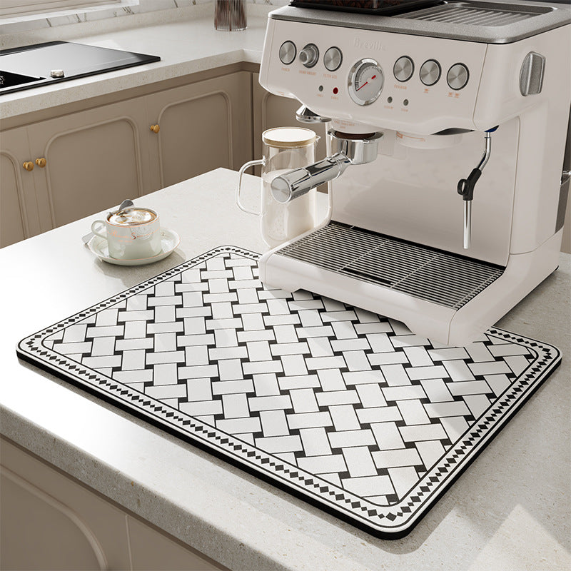 Coffee machine drain pad absorbent mat kitchen bowl bar water cup drying pad table tabletop wash-free