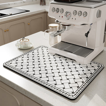 Coffee machine drain pad absorbent mat kitchen bowl bar water cup drying pad table tabletop wash-free