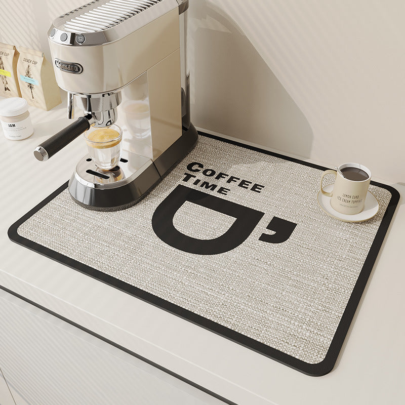 Coffee machine drain pad absorbent mat kitchen bowl bar water cup drying pad table tabletop wash-free