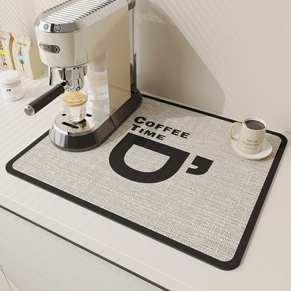 Coffee machine drain pad absorbent mat kitchen bowl bar water cup drying pad table tabletop wash-free