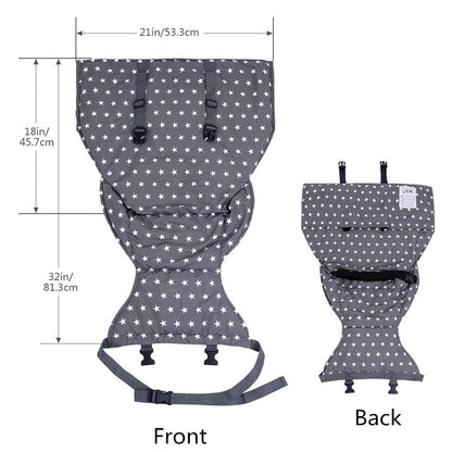 New portable baby dining chair bag baby safety seat with straps colorful baby dining chair helper neutral
