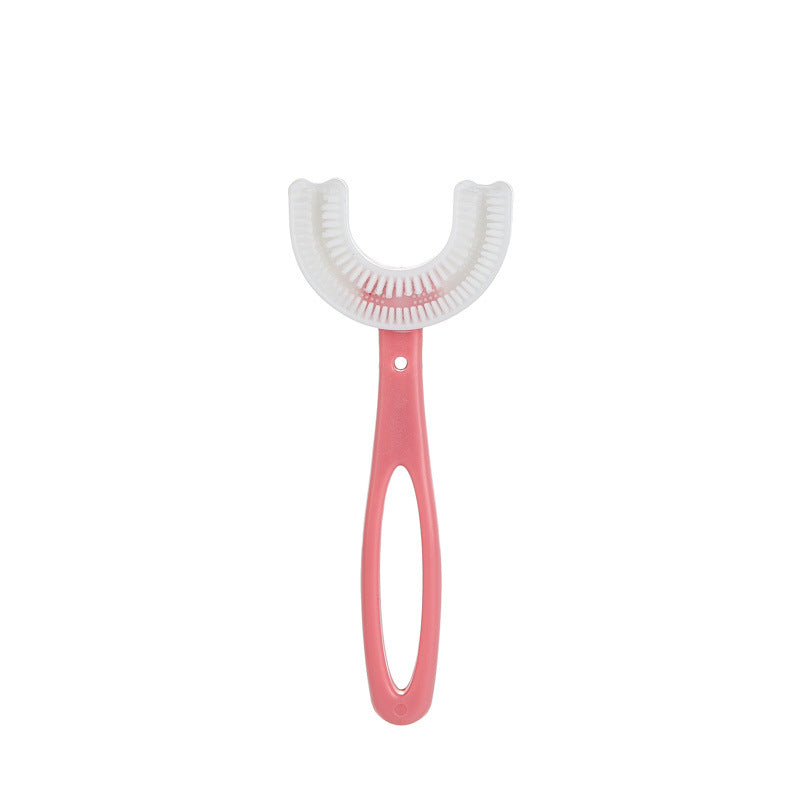 Children's U-shaped toothbrush manual infant baby 2-3-6-12 years old and above u-shaped mouth with soft bristle brushing artifact