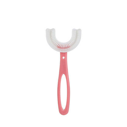 Children's U-shaped toothbrush manual infant baby 2-3-6-12 years old and above u-shaped mouth with soft bristle brushing artifact