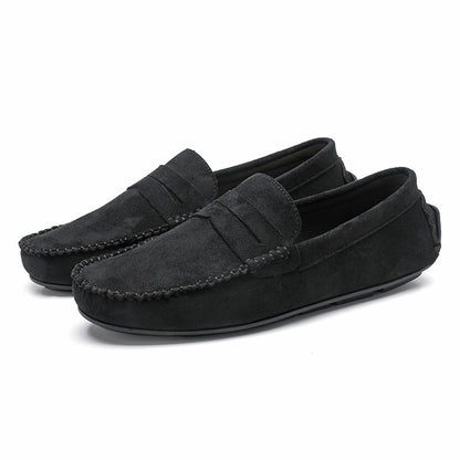 88519 hand-sewn beanie men's shoes velvet leather handmade shoes non-slip beanie sole slip-on business casual commuter style