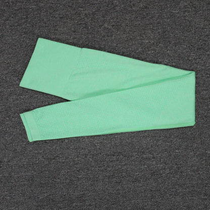 2021 European and American hot style fitness running high waist yoga pants seamless gym sports leggings women's outer wear