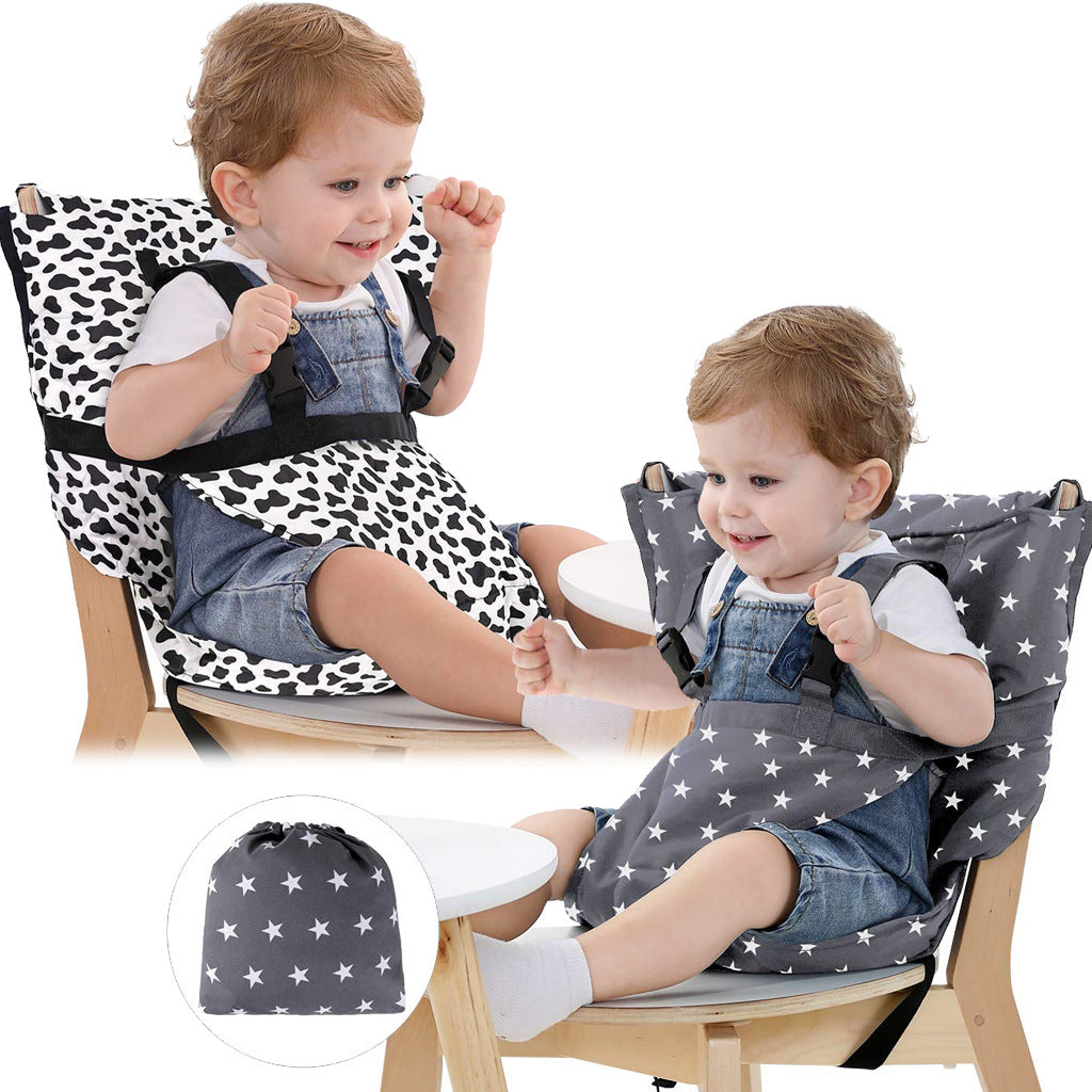 New portable baby dining chair bag baby safety seat with straps colorful baby dining chair helper neutral