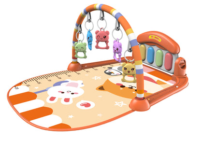 Cross-border baby fitness rack music pedal piano toy 0-36 months newborn baby music piano game mat