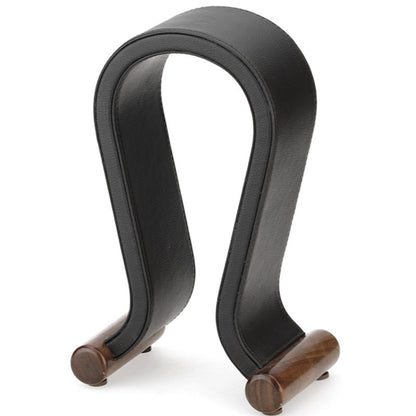 alineart bluetooth headset stand walnut u head wear leather headset stand display stand hanger ornaments decoration