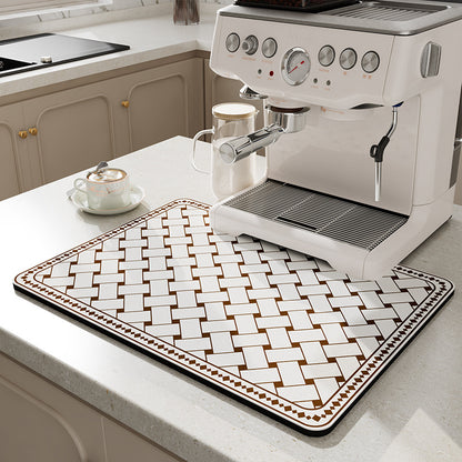 Coffee machine drain pad absorbent mat kitchen bowl bar water cup drying pad table tabletop wash-free
