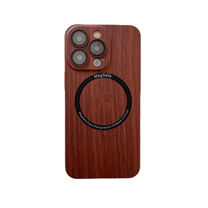 Car magnetic walnut grain Apple 13promax mobile phone case iPhone 14 comes with lens film 13 suitable for 12
