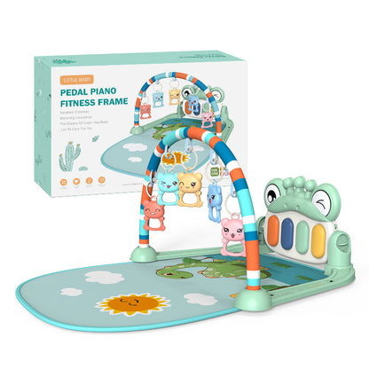 Cross-border baby fitness rack music pedal piano toy 0-36 months newborn baby music piano game mat