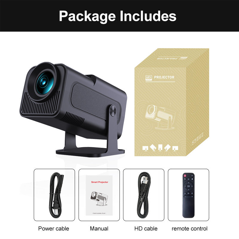 2024HY320 cross-border projector home living room wall-mounted portable 4K ultra-clear home theater projector factory